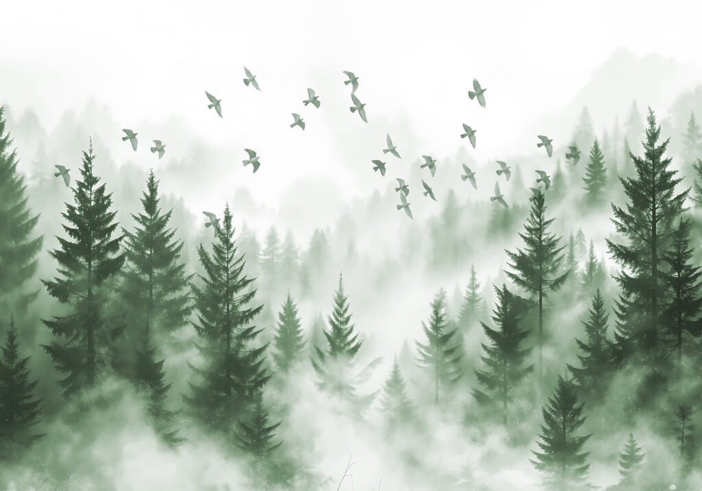 Uccelli nella nebbia — design completo