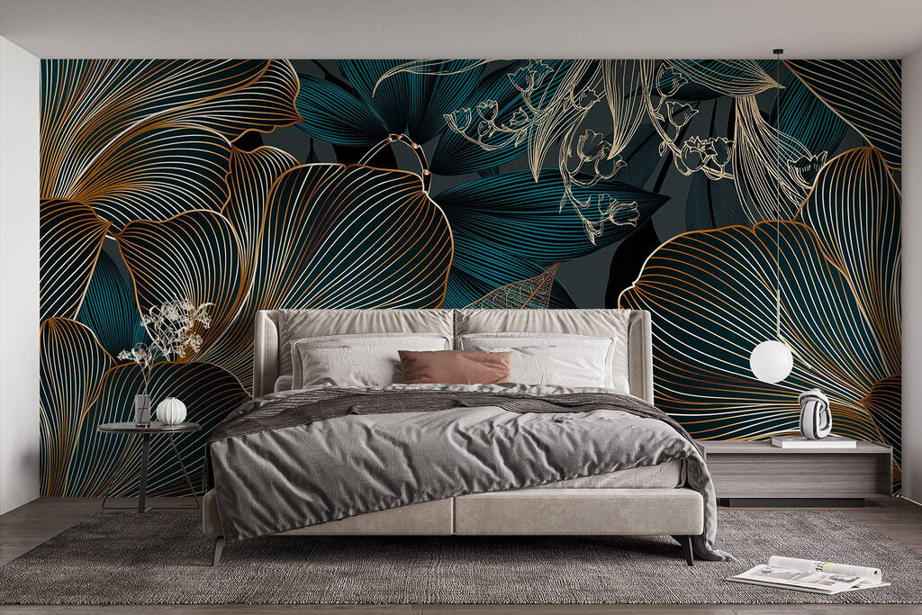 Fiori petrolio dorati — ambiente 2