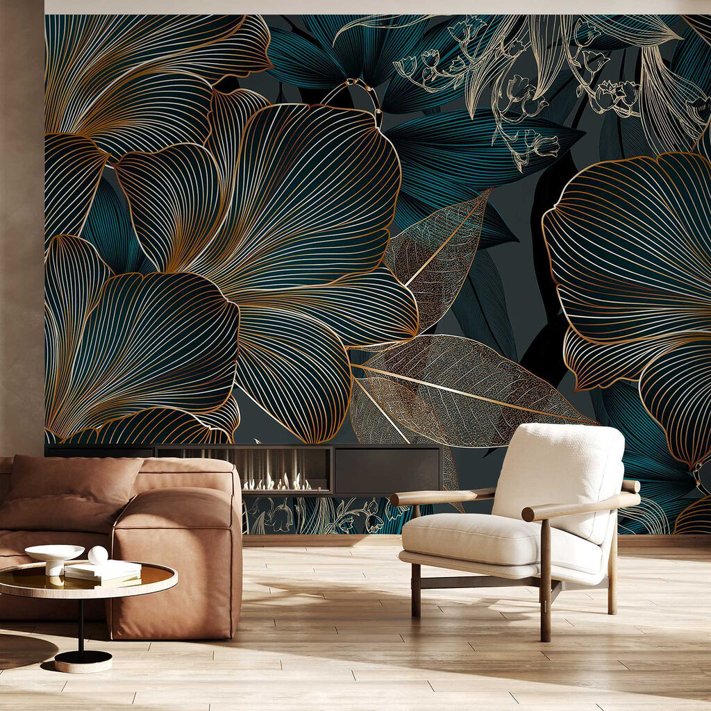 Fiori petrolio dorati — ambiente 4
