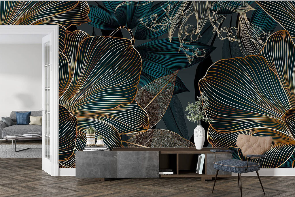 Fiori petrolio dorati — ambiente 5