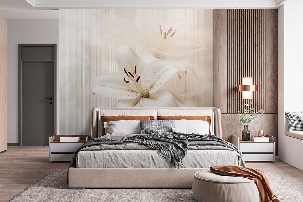 Gigli bianchi tra righe — ambiente 3