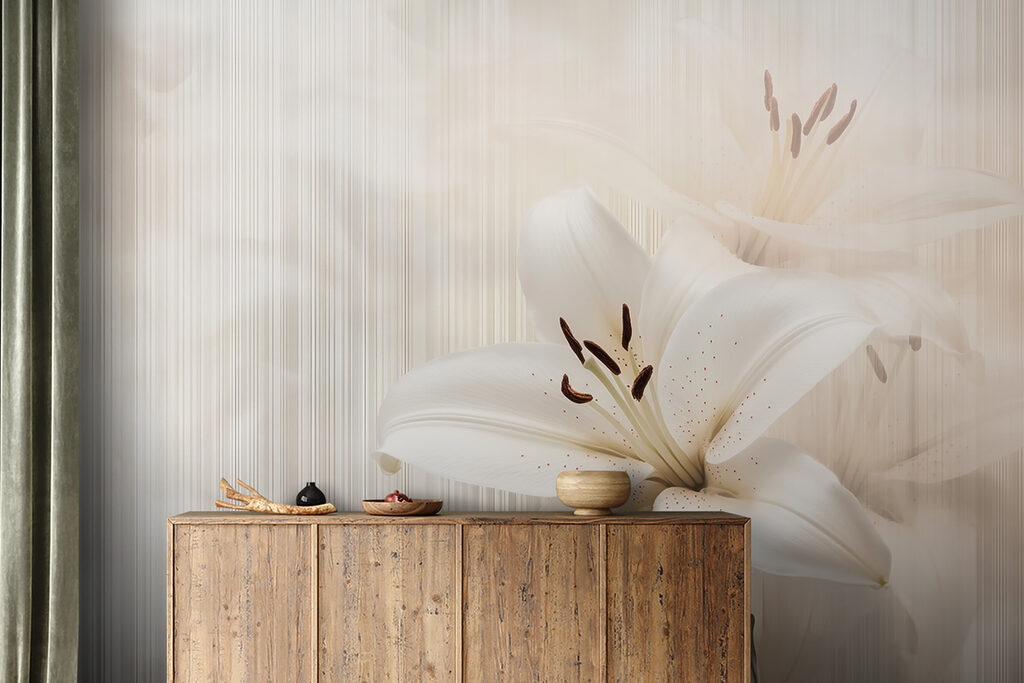 Gigli bianchi tra righe — ambiente 5