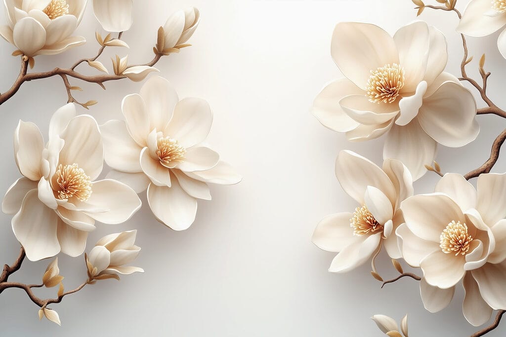 Ramo bianco con ombre — design completo