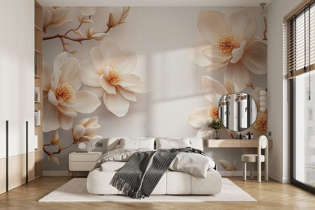Ramo bianco con ombre in un ambiente