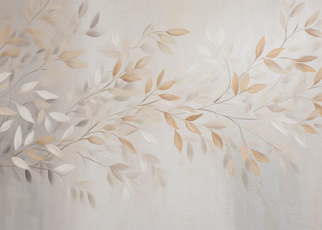 Rami beige su grigio — design completo