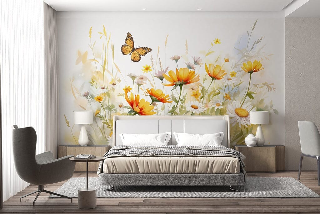 Farfalla sui fiori gialli — ambiente 2