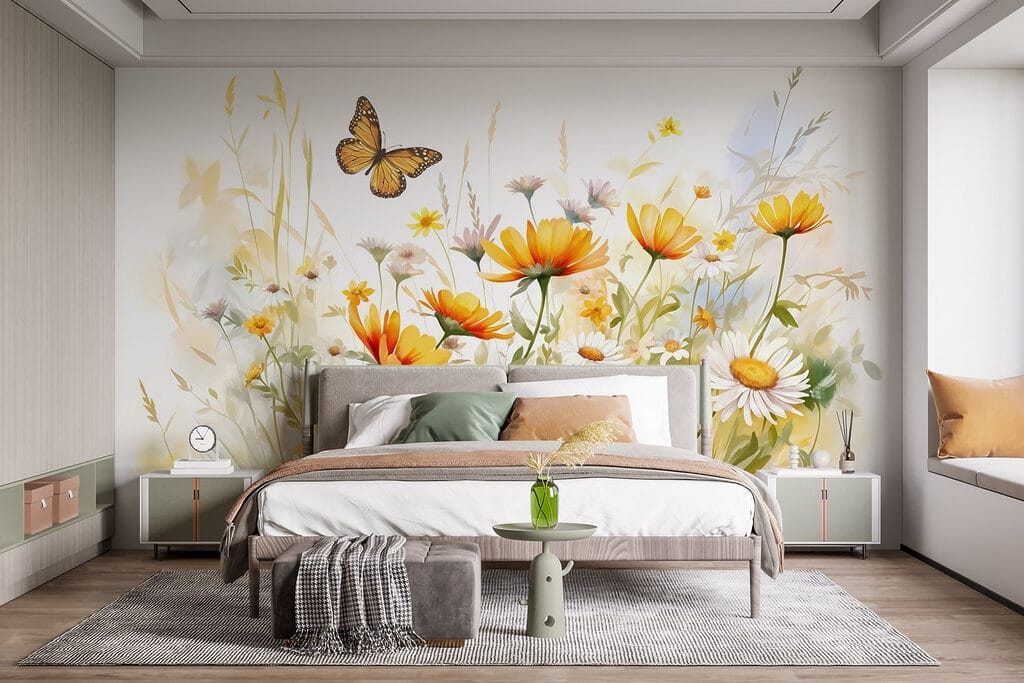 Farfalla sui fiori gialli — ambiente 3