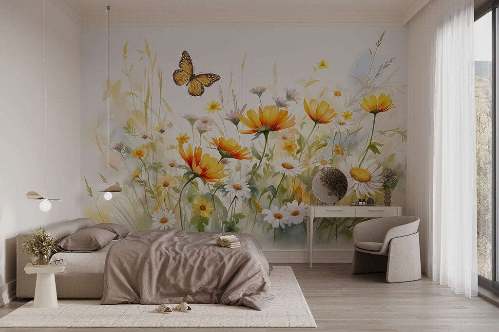 Farfalla sui fiori gialli — ambiente 4
