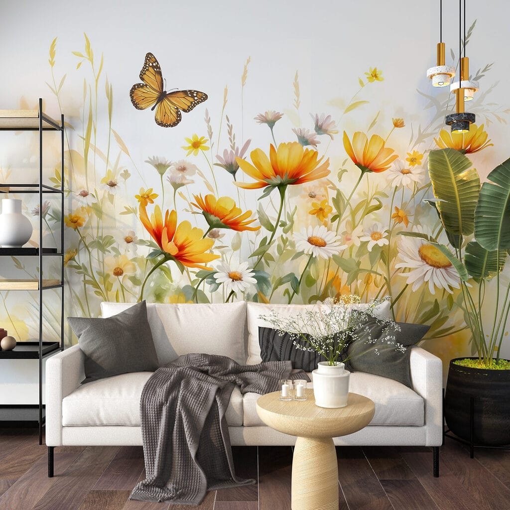 Farfalla sui fiori gialli — ambiente 5