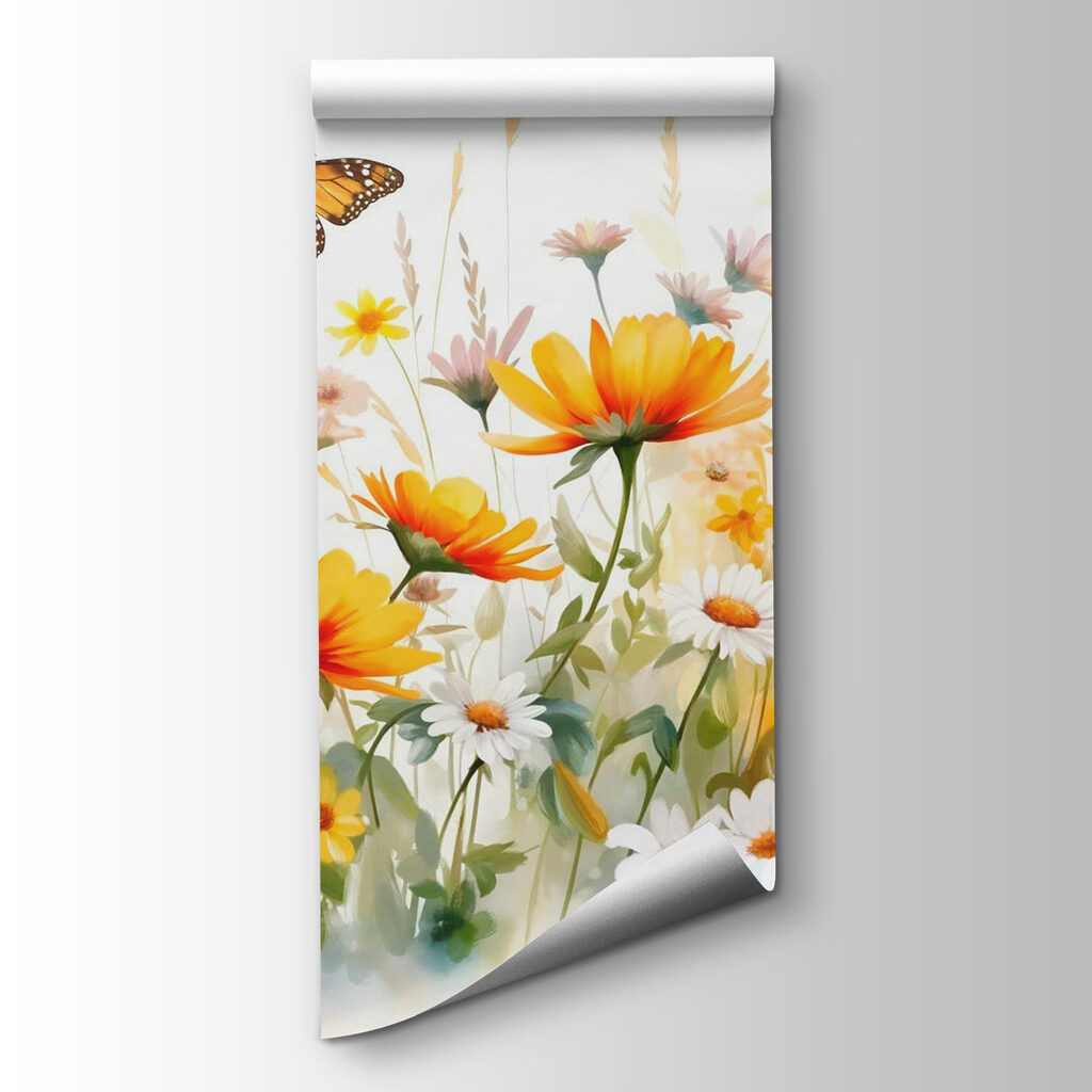 Farfalla sui fiori gialli — vista del prodotto