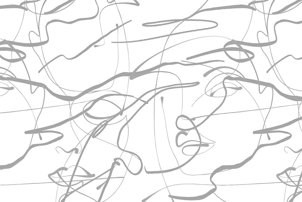 Volti fatti di linee — design completo