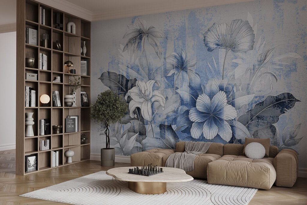 Fiori su fondo stratificato — ambiente 3