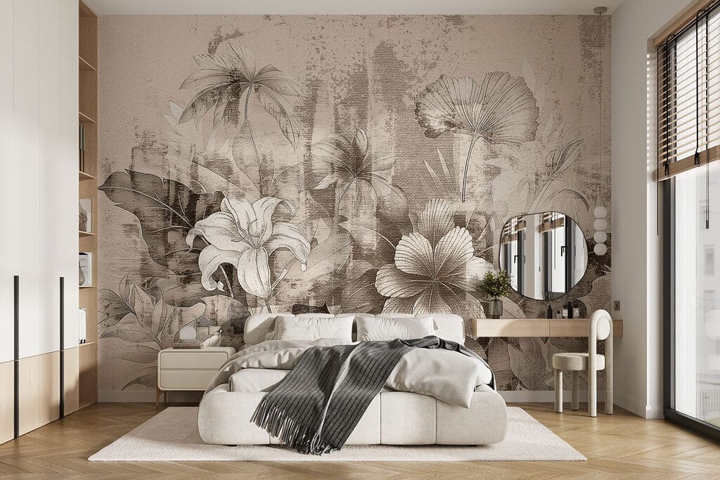 Fiori su fondo stratificato — ambiente 1