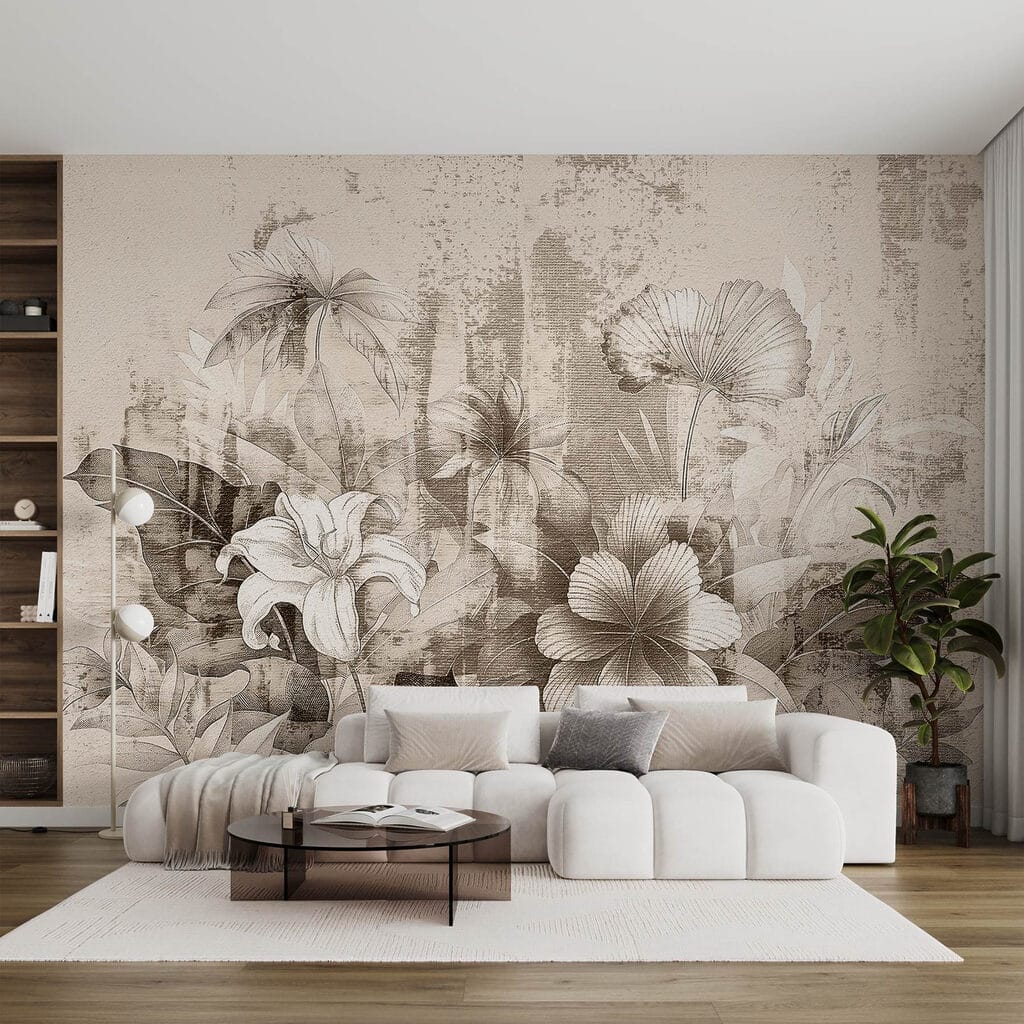 Fiori su fondo stratificato — ambiente 2