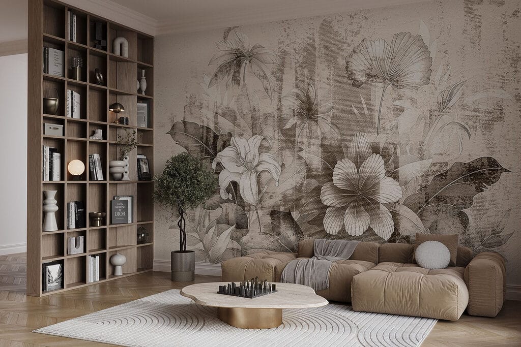 Fiori su fondo stratificato — ambiente 4