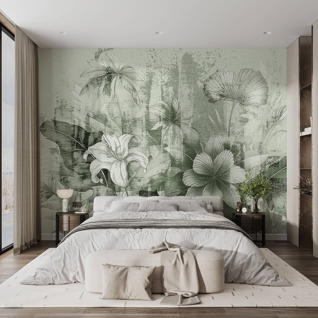 Fiori su fondo stratificato — ambiente 1