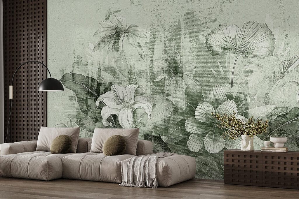 Fiori su fondo stratificato — ambiente 3