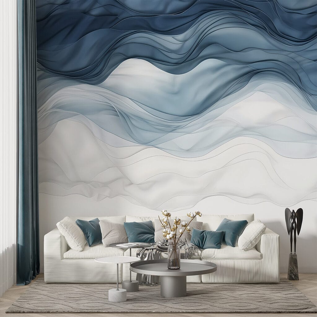 Veli blu su bianco — ambiente 5