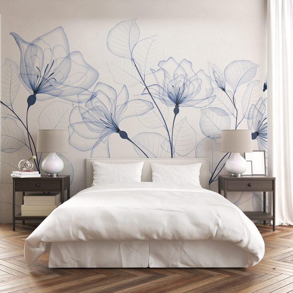 Fiori blu a inchiostro — ambiente 4