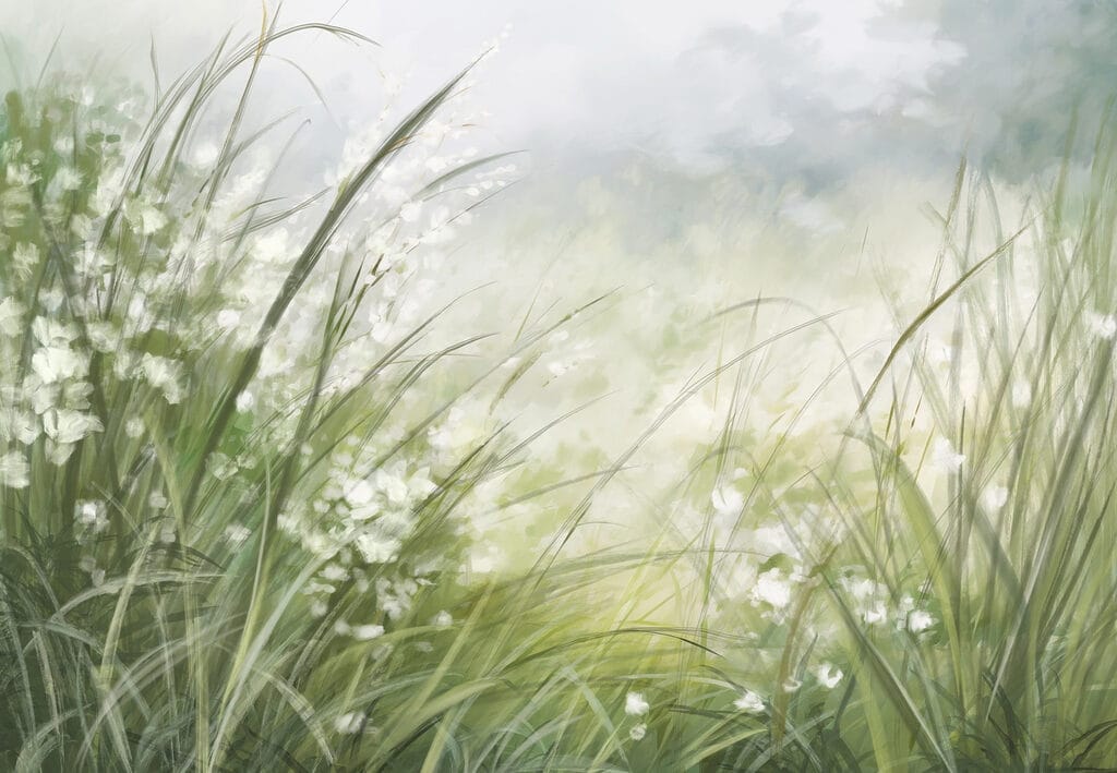 Fiorellini nella nebbia — design completo
