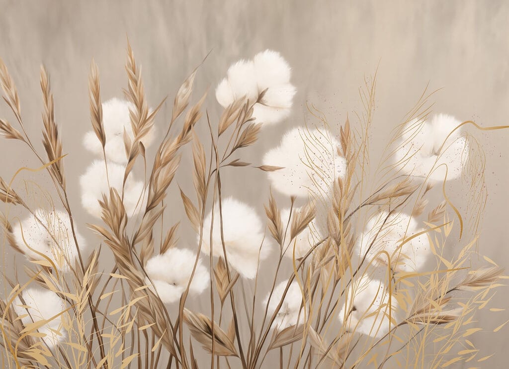 Capolini tra erbe dorate — design completo