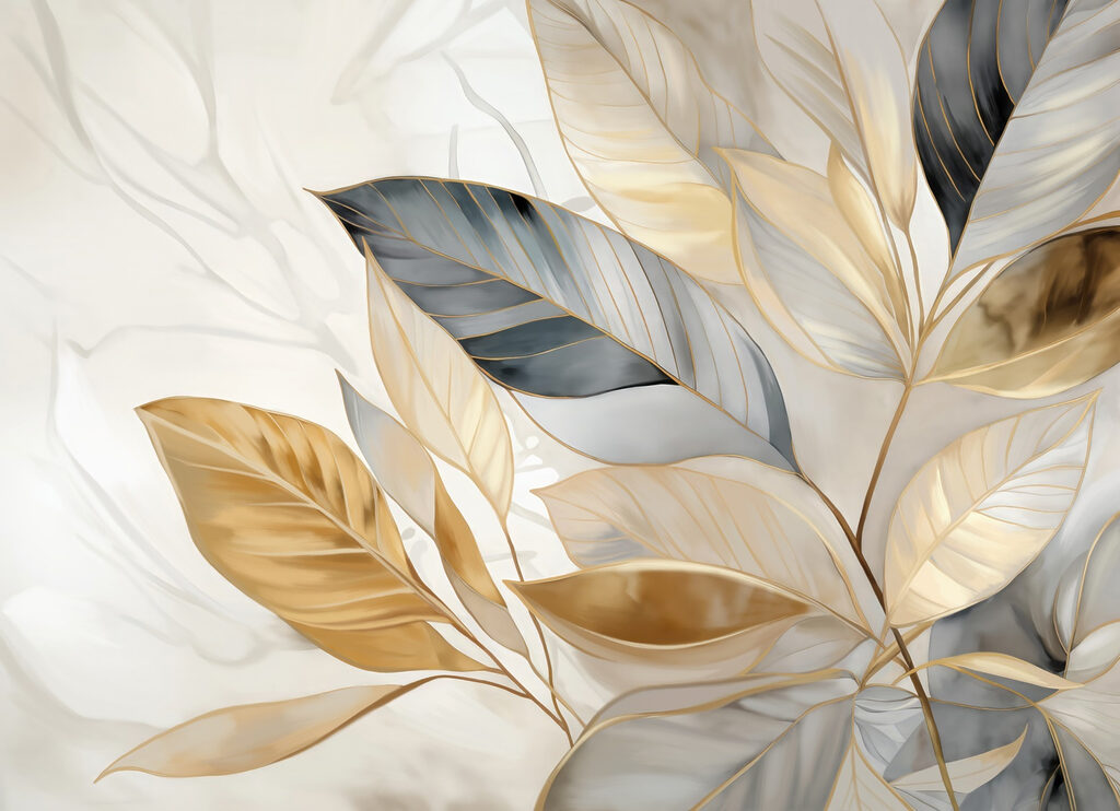 Foglie dorate sul ramo — design completo