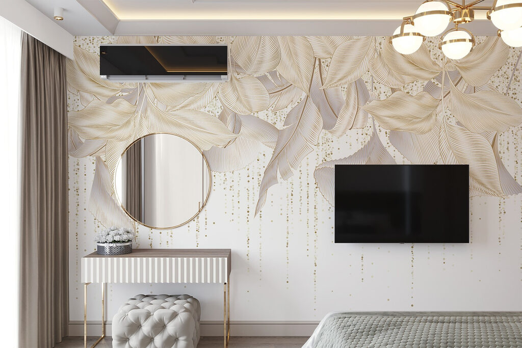 Fiori bianchi sospesi — ambiente 1