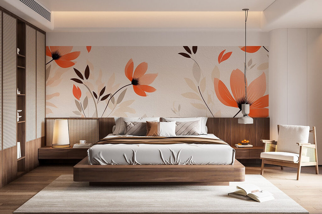 Fiori arancioni sui rami — ambiente 1