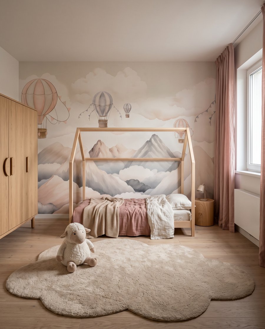 Mongolfiere sopra le montagne — ambiente 3