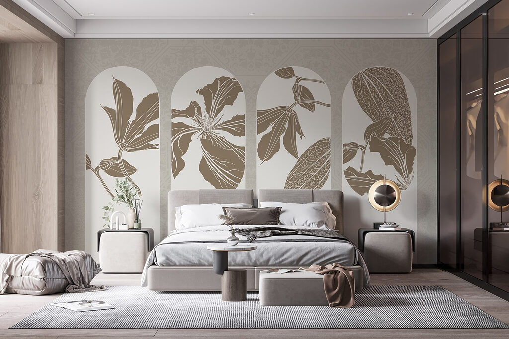 Quattro archi con fiori — ambiente 1
