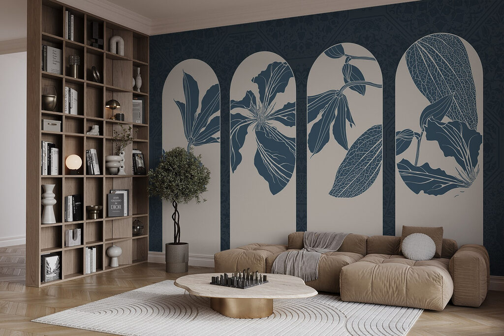 Quattro archi con fiori — ambiente 3