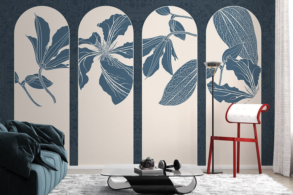Quattro archi con fiori — ambiente 5