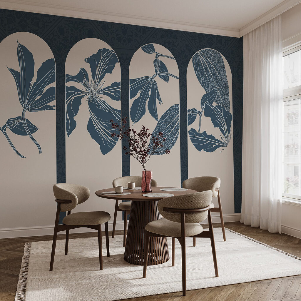 Quattro archi con fiori — ambiente 6