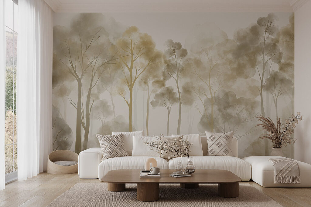 Alberi dorati nella nebbia — ambiente 5