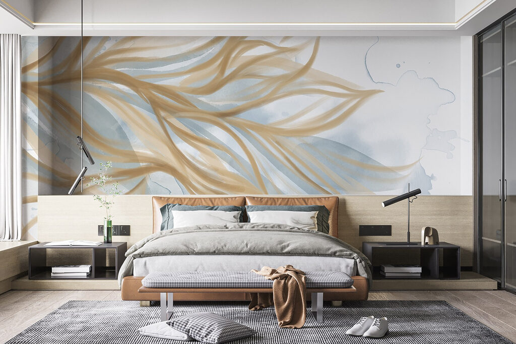 Linee dorate ondulate — ambiente 2