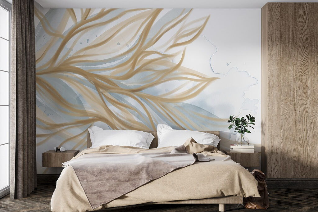 Linee dorate ondulate — ambiente 3