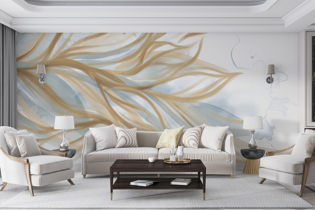 Linee dorate ondulate — ambiente 5