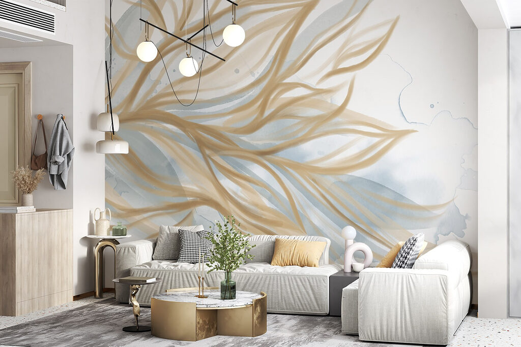 Linee dorate ondulate — ambiente 6