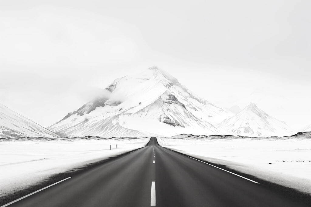 Strada nella neve — design completo