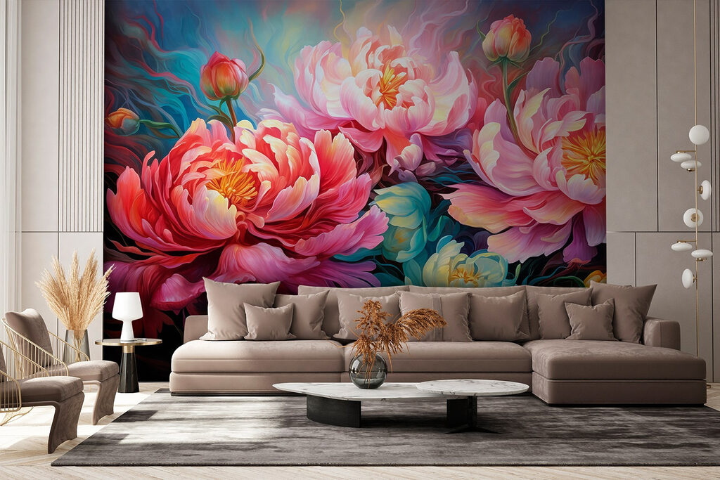 Peonie tra vortici — ambiente 2
