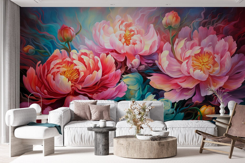 Peonie tra vortici — ambiente 5