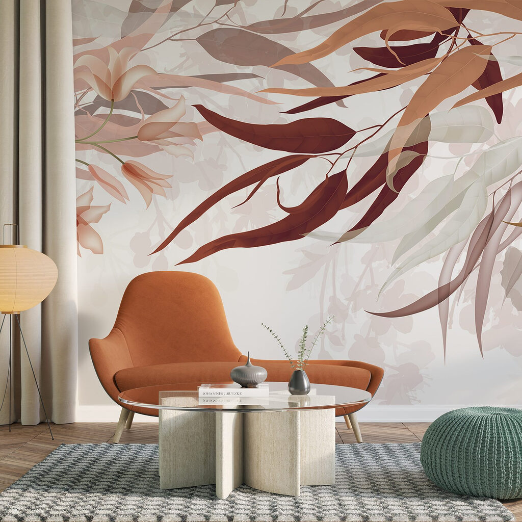 Foglie rosa cadenti — ambiente 4
