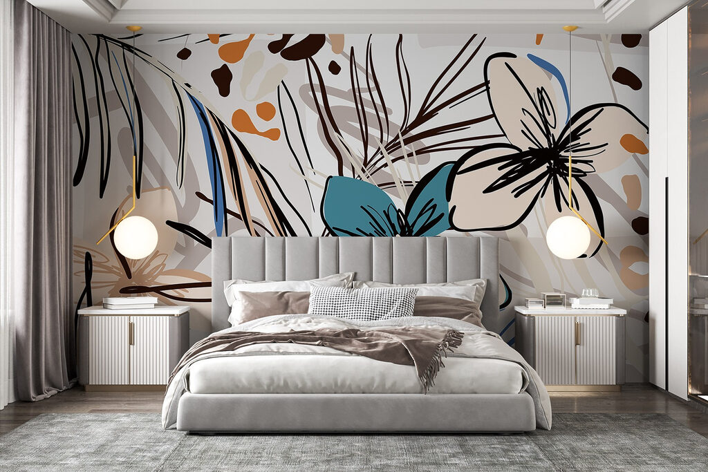 Fiori tropicali disegnati — ambiente 2