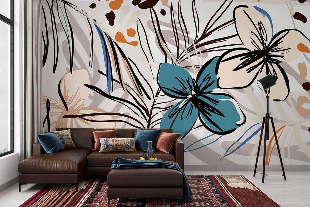 Fiori tropicali disegnati — ambiente 5