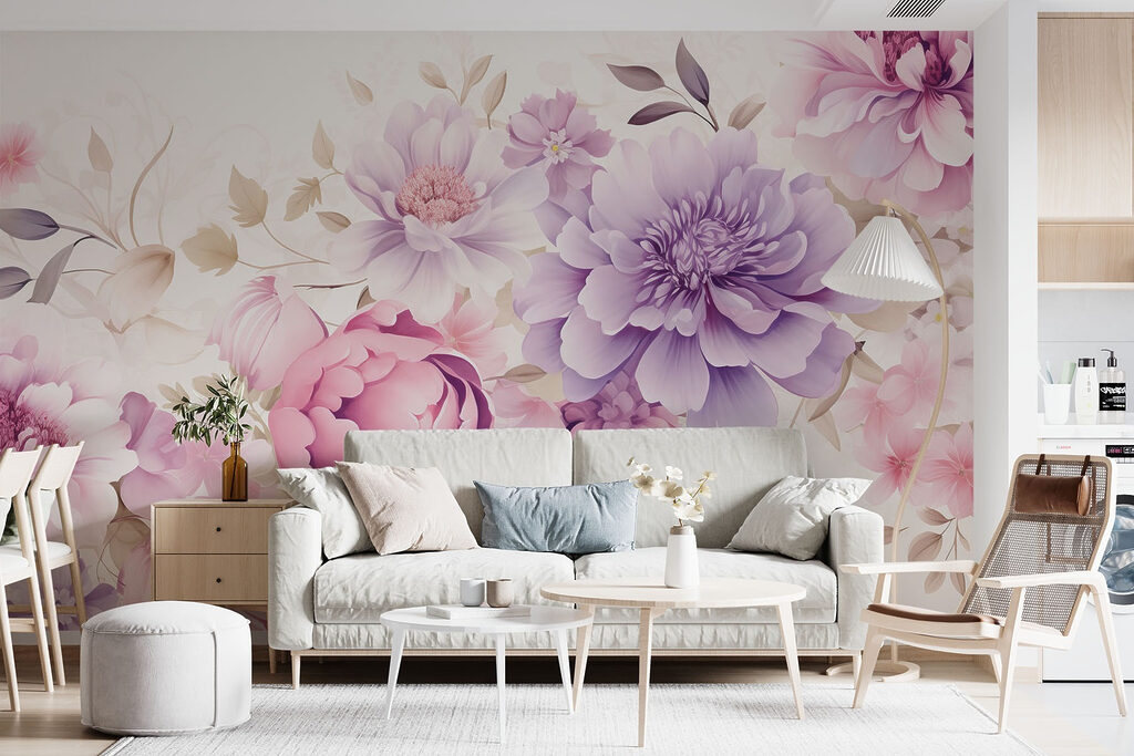 Fiori fitti su crema — ambiente 2