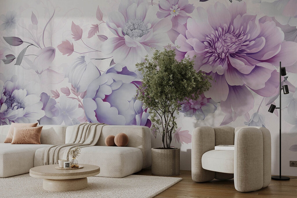 Fiori fitti su crema — ambiente 2