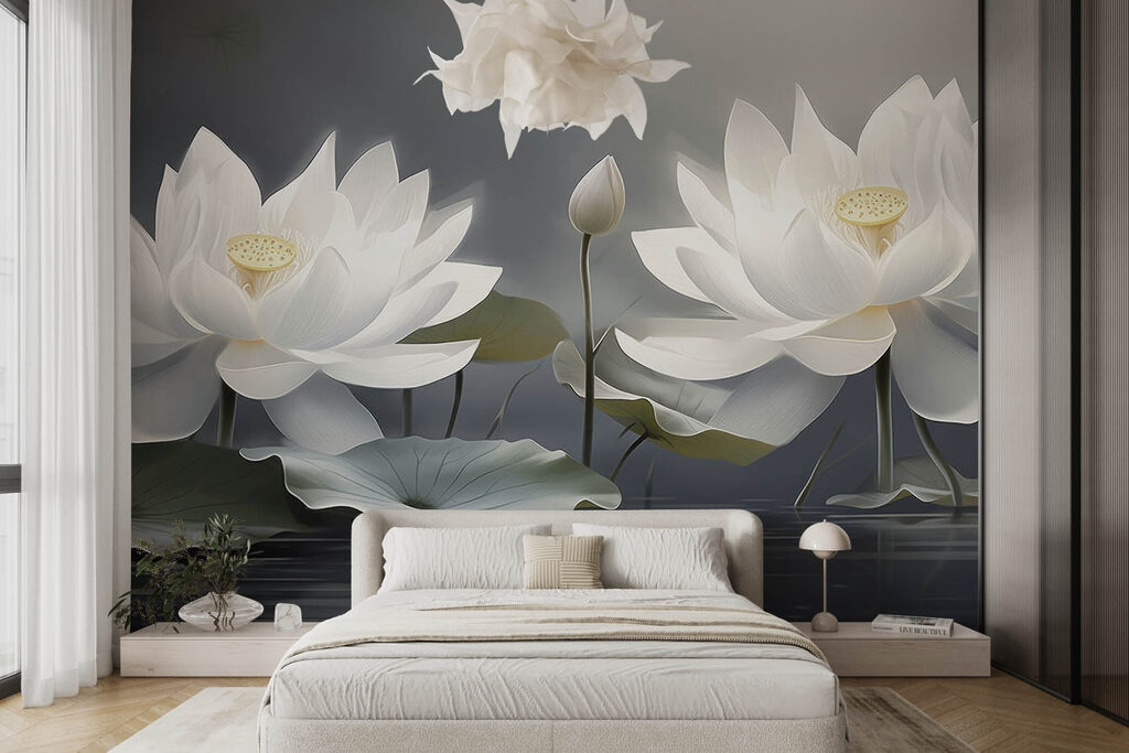 Loti bianchi sull’acqua — ambiente 1