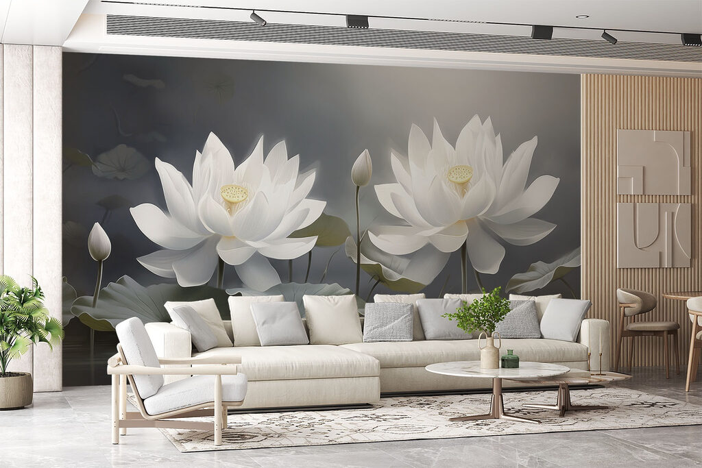 Loti bianchi sull’acqua — ambiente 3