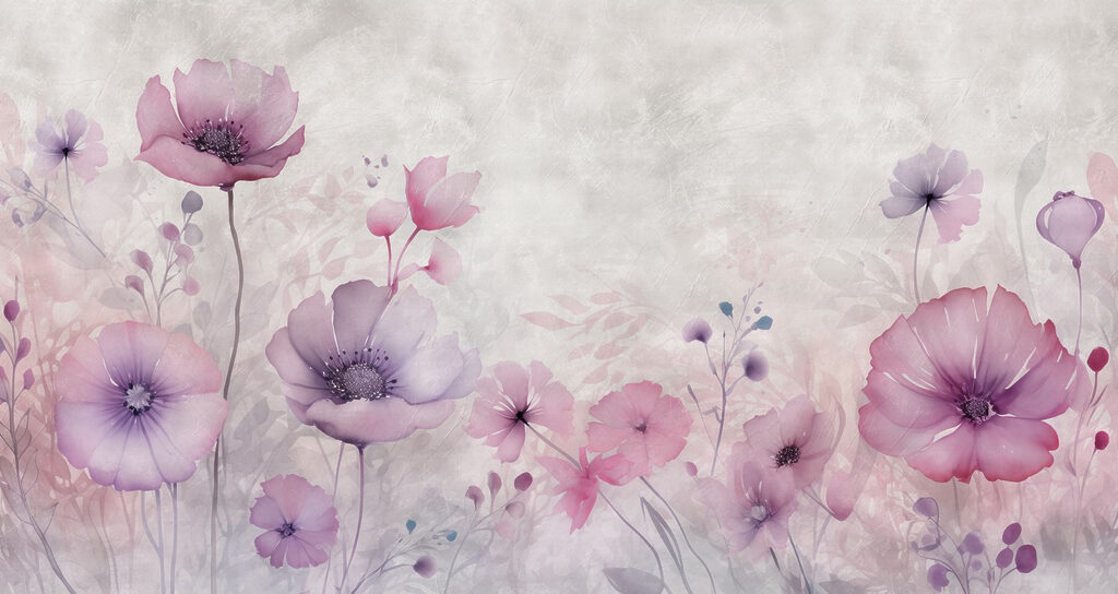 Fiori di campo sfumati — design completo