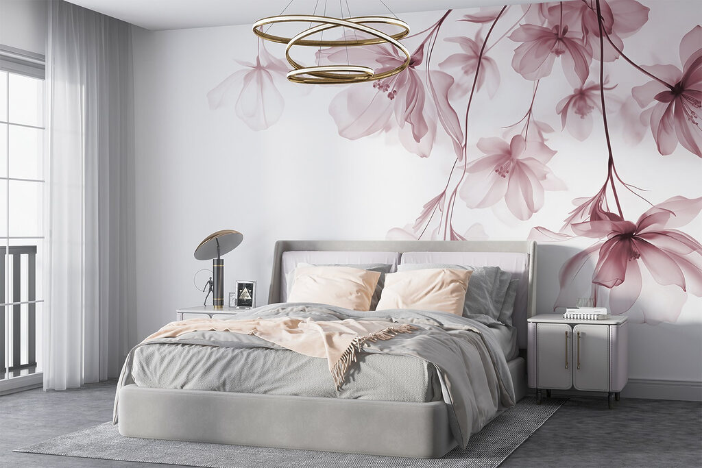 Fiori appesi ai rami in un ambiente